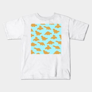 Dino Nuggies (Light Blue) Kids T-Shirt